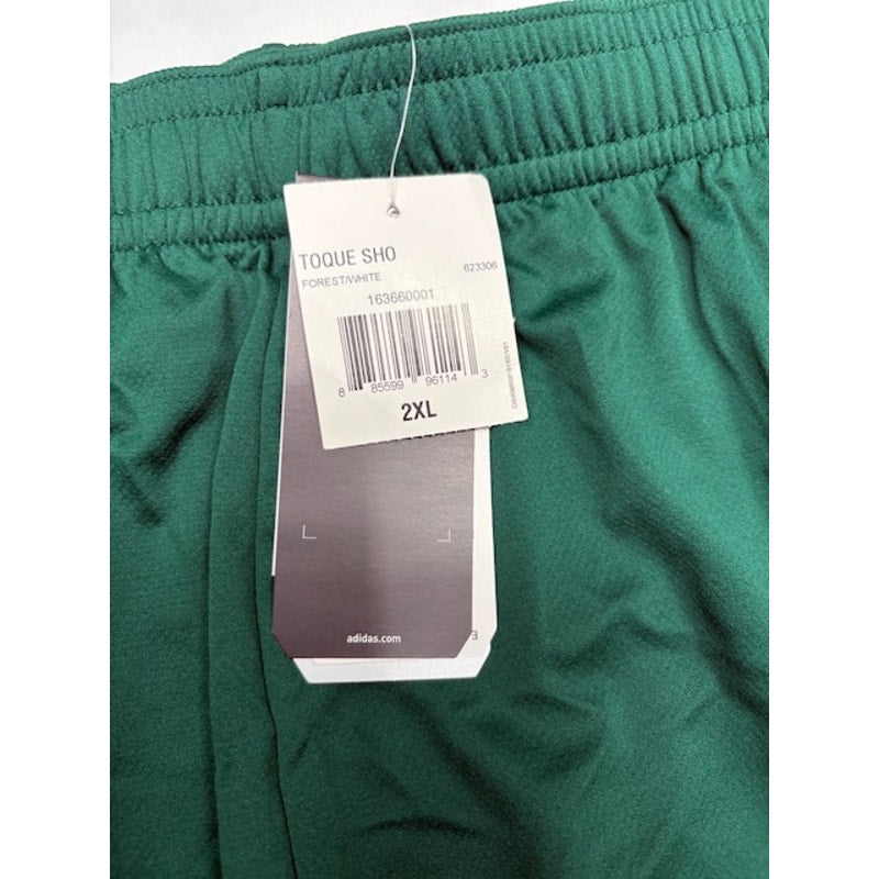 adidas Toque Sports Shorts Elastic Waist Pull-On Forrest/White Mens Size 2XL