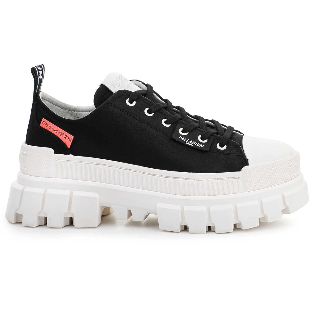 Palladium Revolt Lo Tx Platform Boots 97243-016-M Black White Womens Size 7