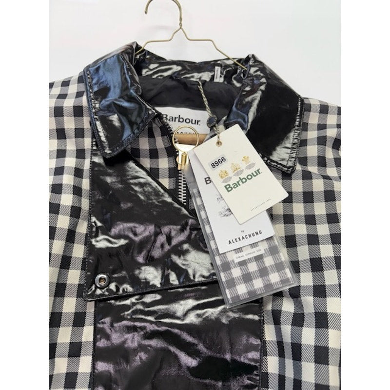 Barbour by ALEXACHUNG Ivy Casual Jacket Northumbria Check Black/White Size 8