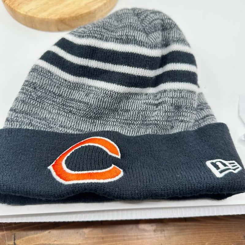 New Era NFL Chicago Bears Primary Logo Cuffed Knit Beanie Hat Gray Unisex OS