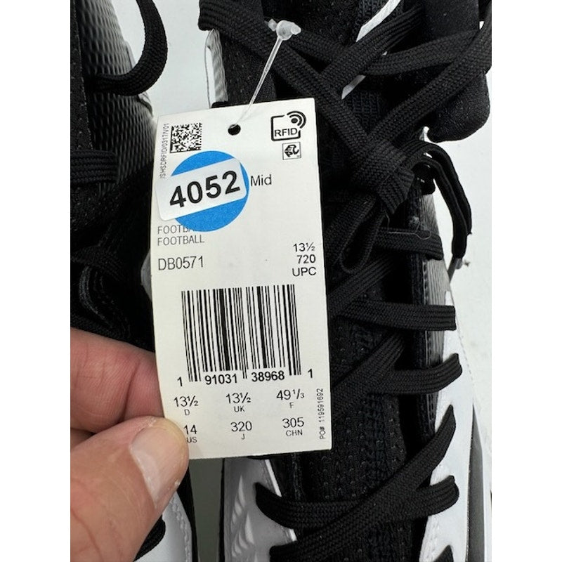 Adidas Freak X Carbon Mid-Cut Football Shoe DB0571 White Black Mens 13 1/2