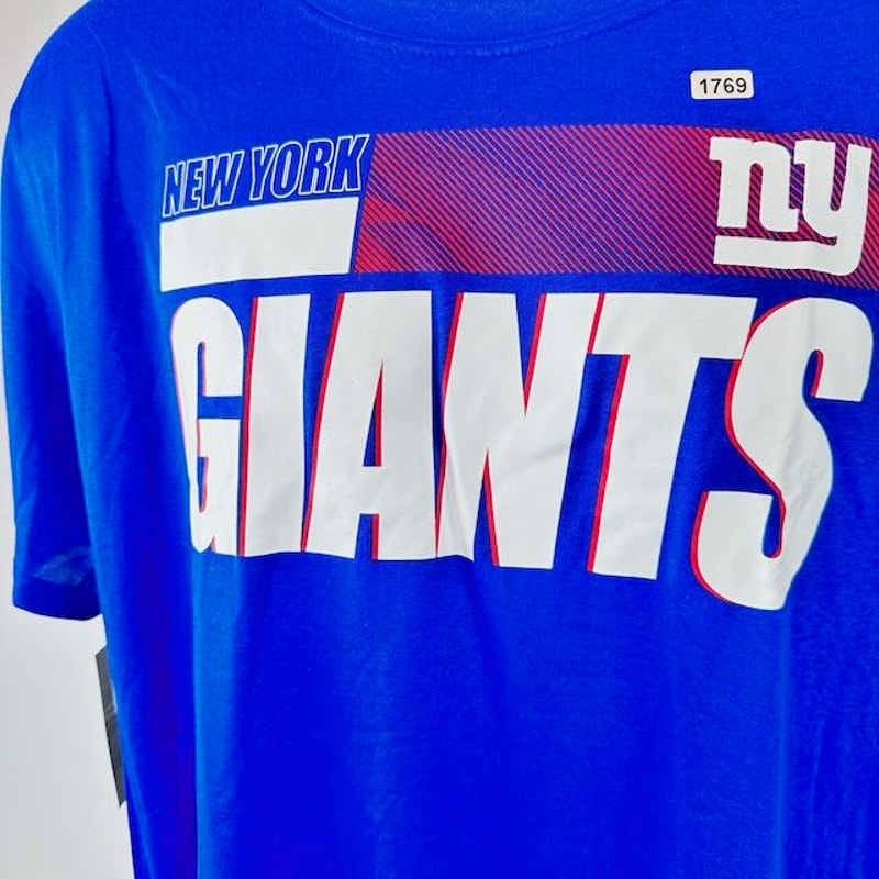 Nike Dri-FIT NFL New York Giants Sideline Legend Tee Crewneck Blue Mens Size XL