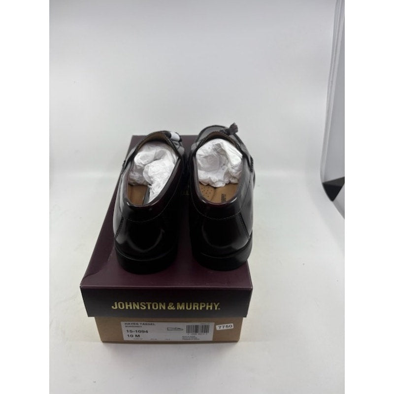 Johnston & Murphy Hayes Tassel Loafer Shoes Leather Burgundy Mens Size 10 M