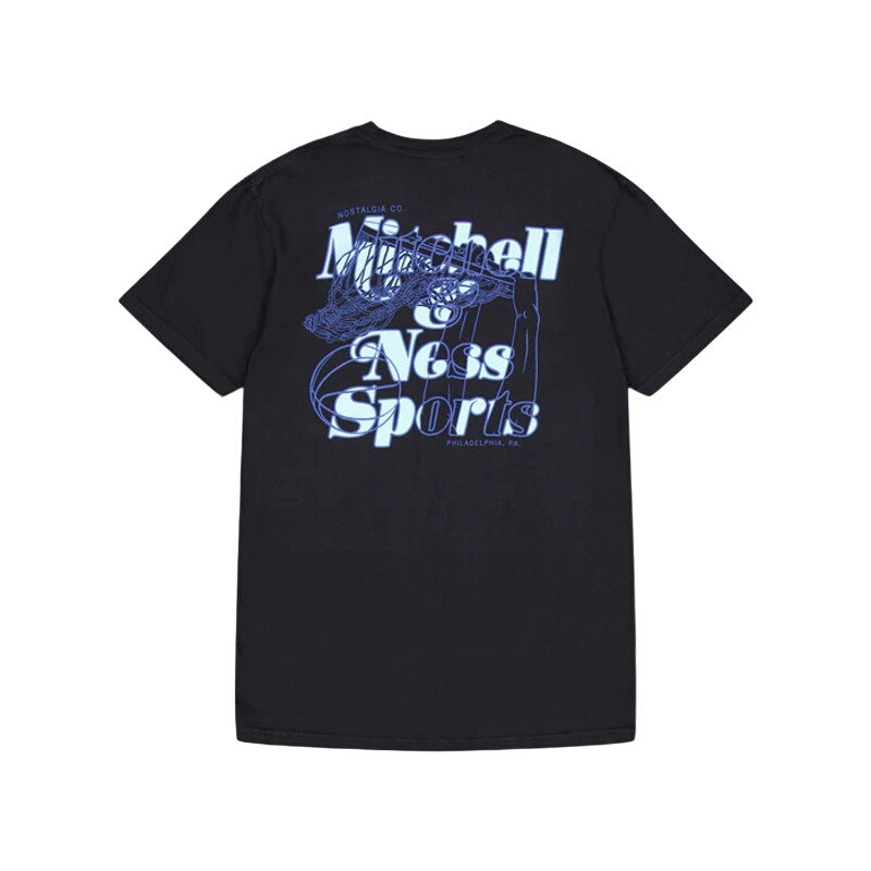 Mitchell & Ness Mens Branded M&N Heavyweight Graphic S/S Tee Black Small