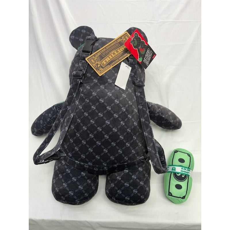Sprayground Money Bear Backpack Limited Edition Dollar Bear w/ Chain & Cash