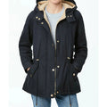 Collection B Lightweight Twill Hooded Anorak Jacket Graphite Womens Size S