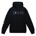 Mitchell & Ness Branded Essentials Print Hoodie Fleece Pullover Black Size Small
