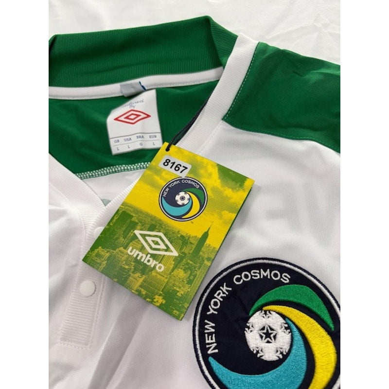 Umbro 2011-12 New York Cosmos Soccer Jersey Shirt White/Green Mens Size L