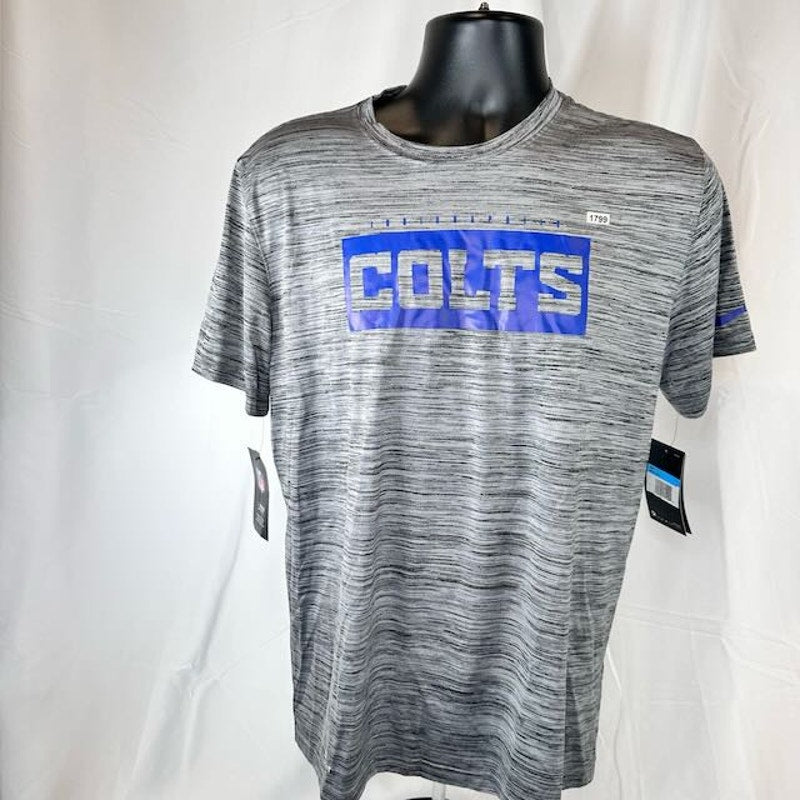 Nike Dri-FIT NFL Indianapolis Colts Performance Tee Heather Charcoal Mens Size M