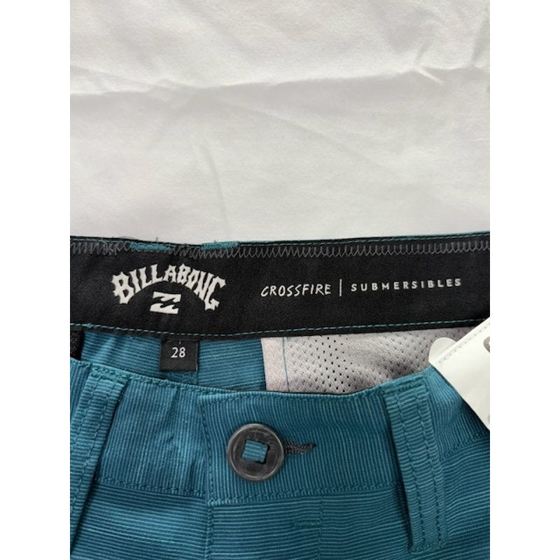 Billabong Crossfire Submersible Board Shorts Mid Rise Blue Mens Size 28