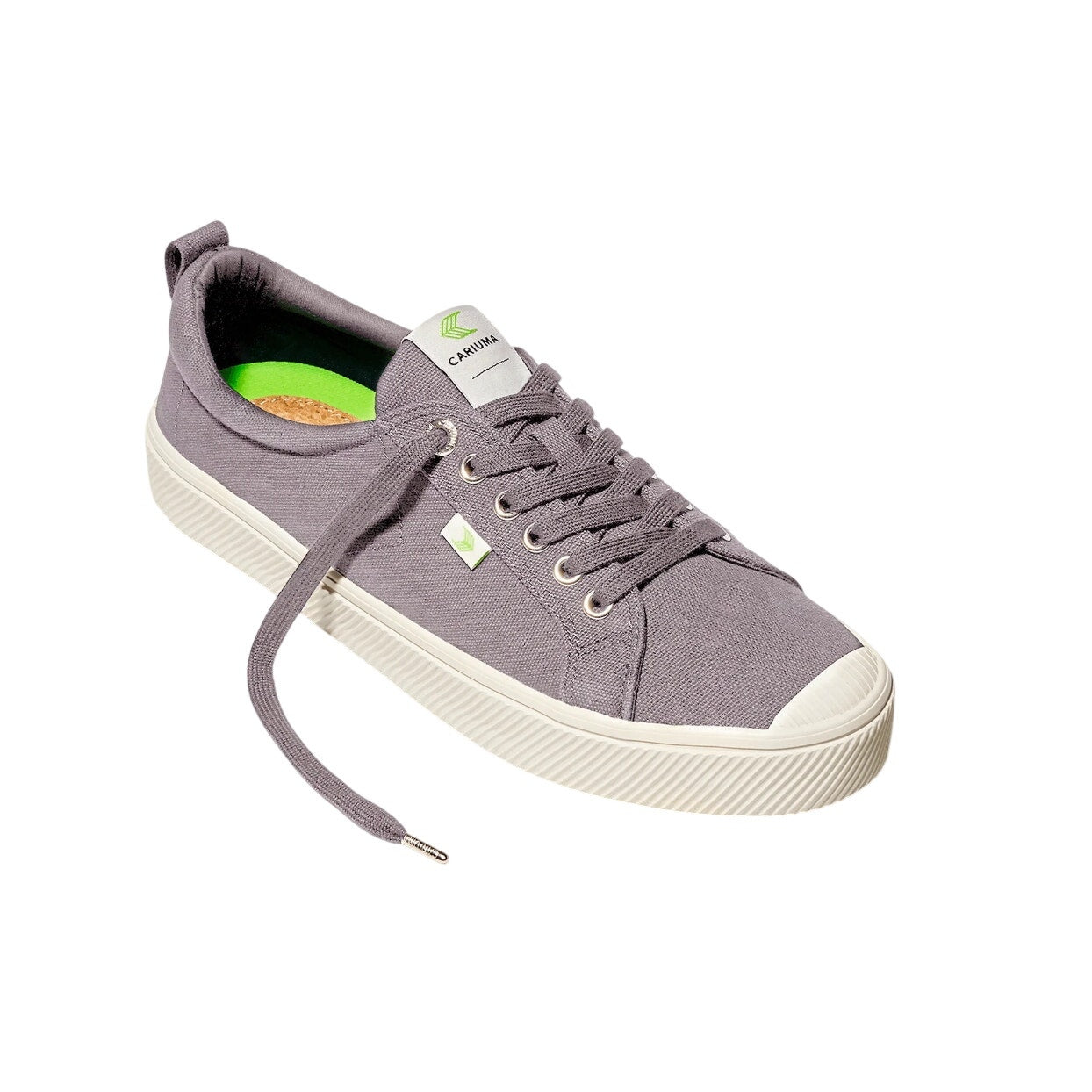 Cariuma Unisex Sneakers Oca Low Top Lace Up Organic Canvas Gray W9.5 M8 NIB