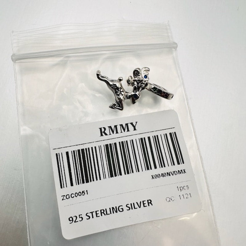 Christmas Reindeer Dangle Charm Pendant 925 Sterling Silver