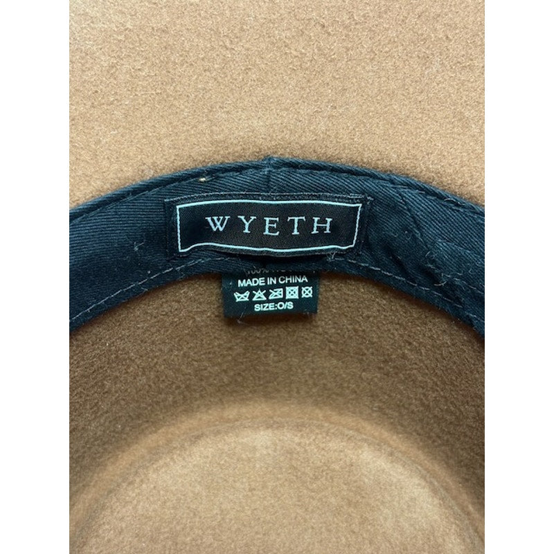 Wyeth Felt Cowboy Hat Wide Brim Braided Band Western Brown Adult Unisex One Size