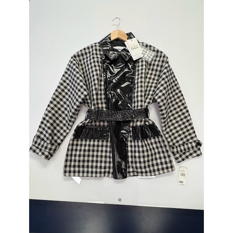 Barbour by ALEXACHUNG Ivy Casual Jacket Northumbria Check Black/White Size 2