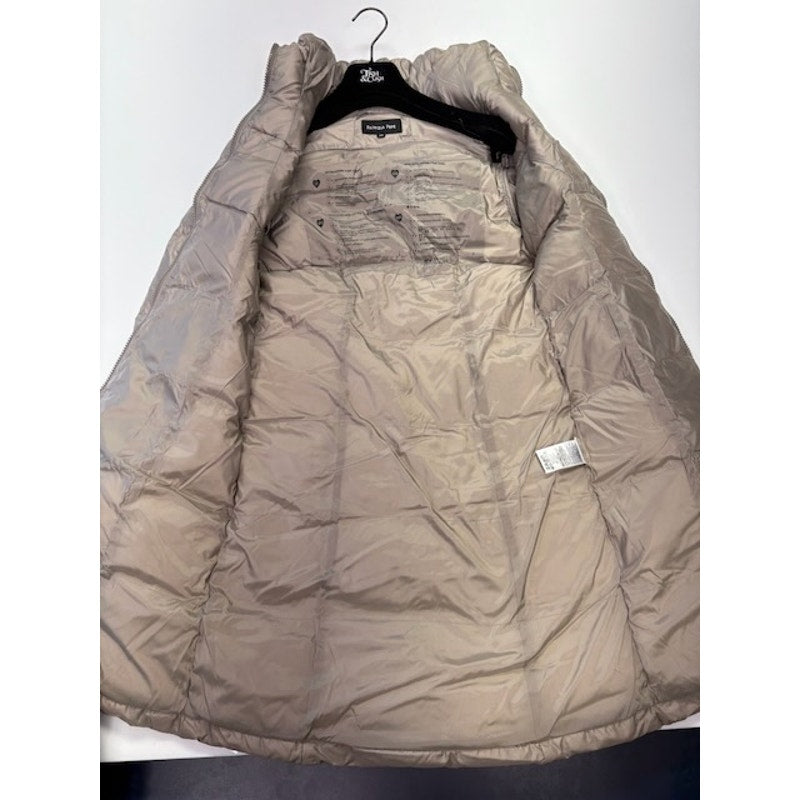 Patrizia Pepe Premium Long Puffer Down-Jacket Full-Zip Beige Womens Size 44