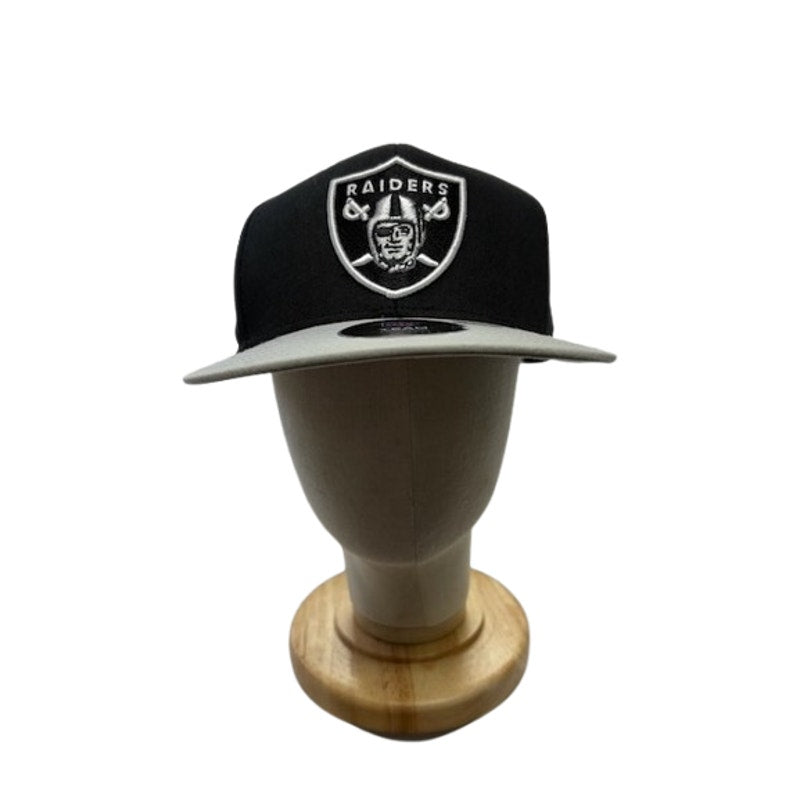 NFL Las Vegas Raiders Cotton 9FIFTY Snapback Hat Black/Silver Unisex Youth