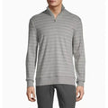 Calvin Klein Quarter-Zip Sweatshirt Liquid Touch Stripe Gray/Black Size XL