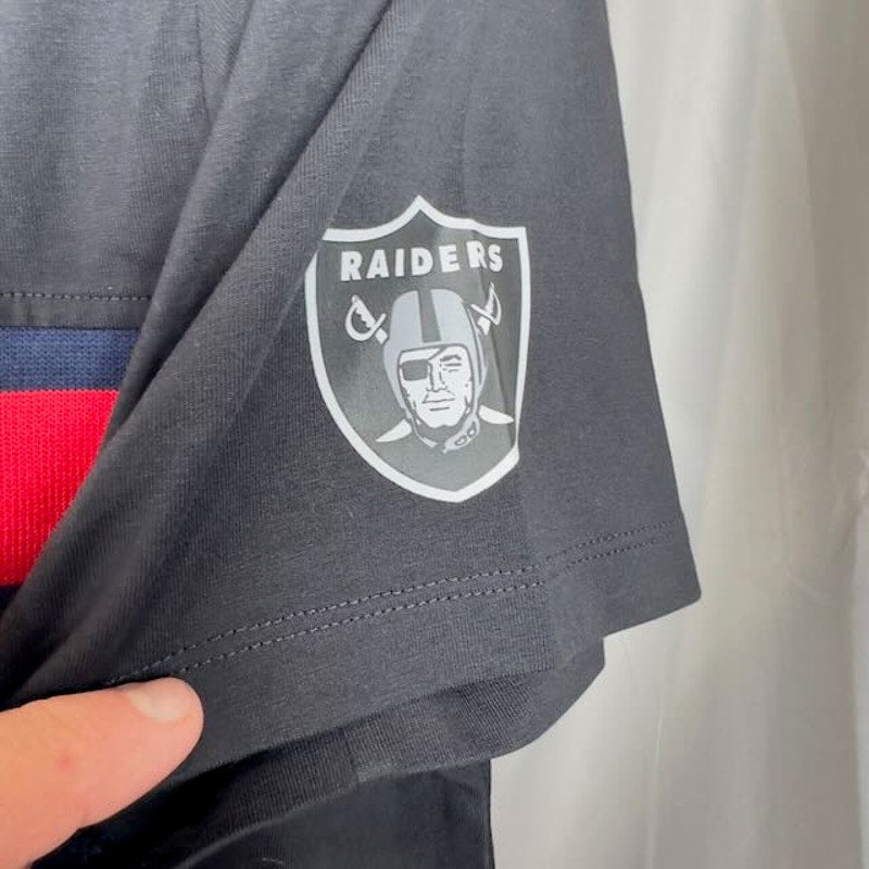 Tommy Hilfiger NFL Las Vegas Raiders T-Shirt Short Sleeve Dark Gray Mens Size M