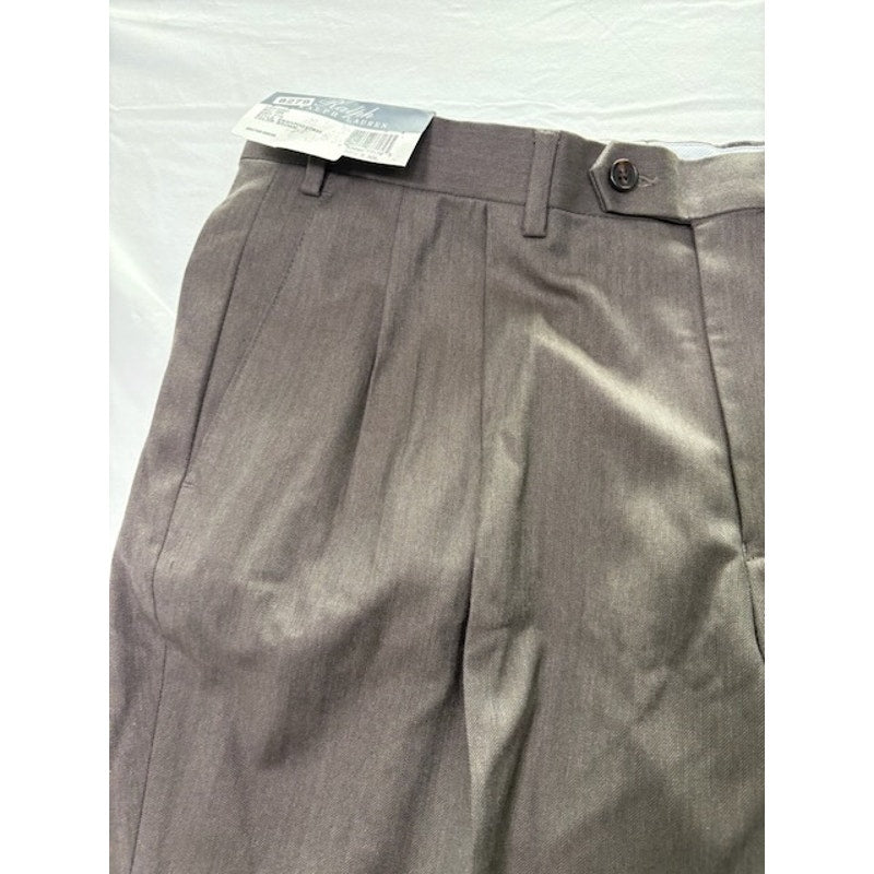 Ralph by Ralph Lauren UltraFlex Dress Pants Pleated Front Brown Mens 36x30