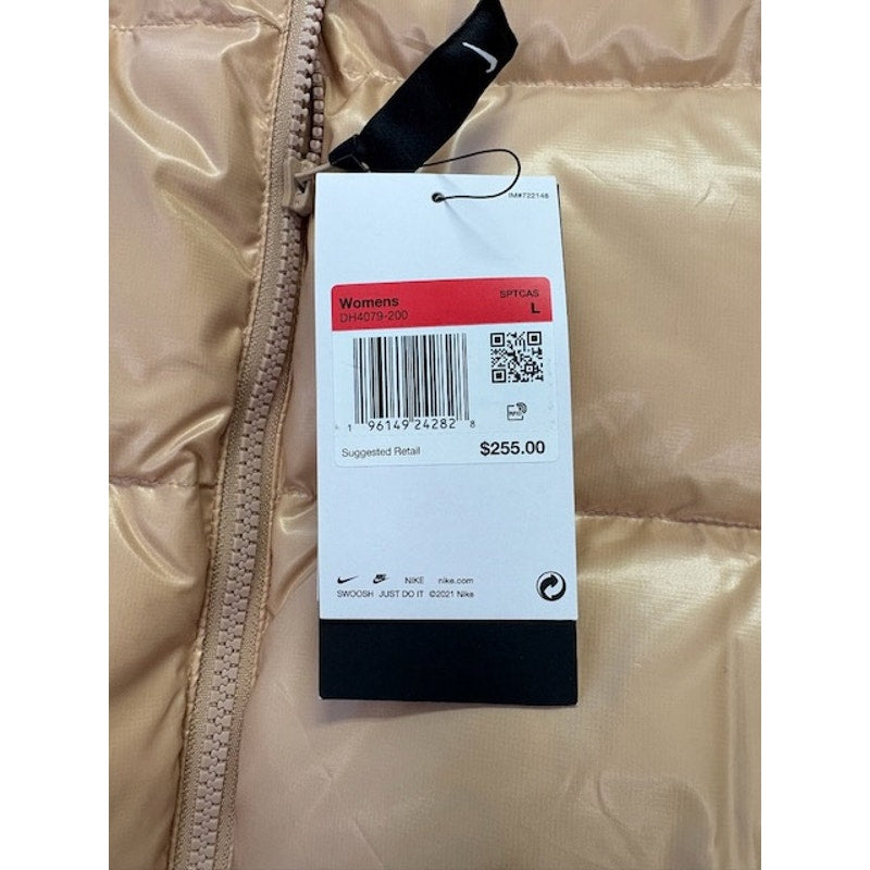 Women's Nike City Series Therma Jacket Tan DH4079-200 NWL Gold Tan Large Womens
