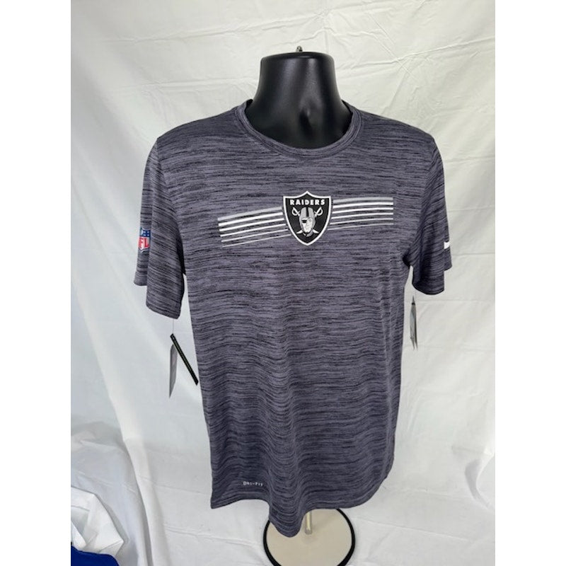 Nike Oakland Raiders Legend Velocity T-Shirt Short Sleeve Gray Mens Medium
