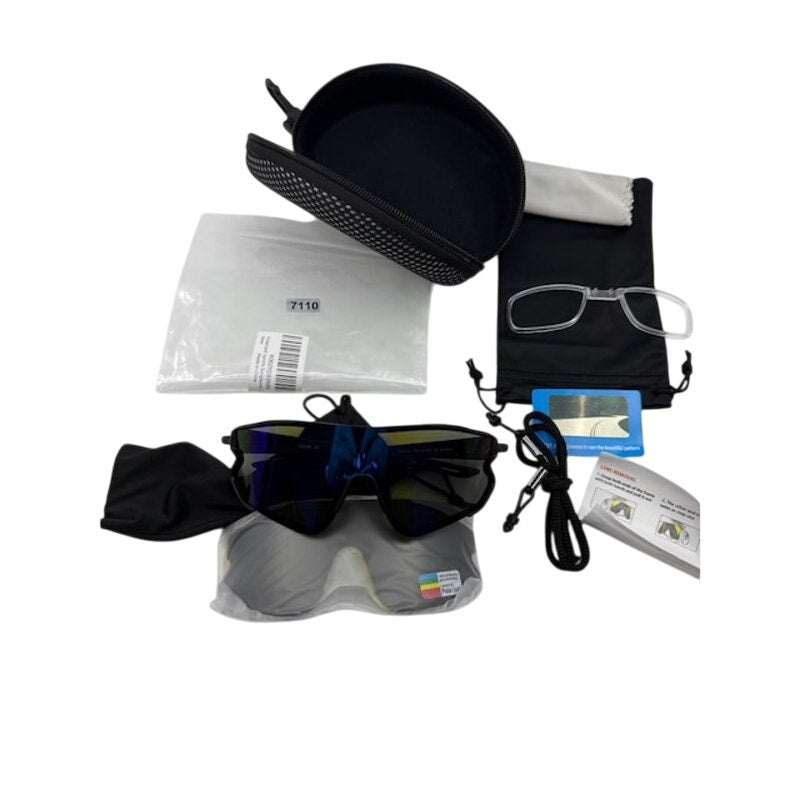 Polarized Sports Sunglasses Interchangeable Lens Mens/Womens Blue