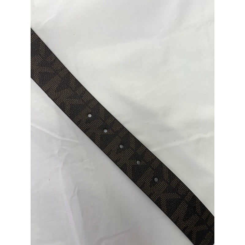 Michael Kors Reversible MK Logo Belt Brown Monogram Black Leather Mens Large