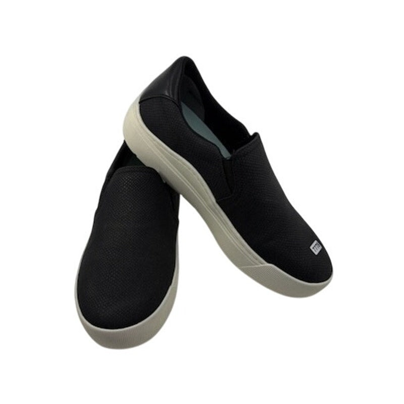 Dr. Scholl's Nova Slip-On Sneakers Faux Leather Shoes Black Womens Size 10M
