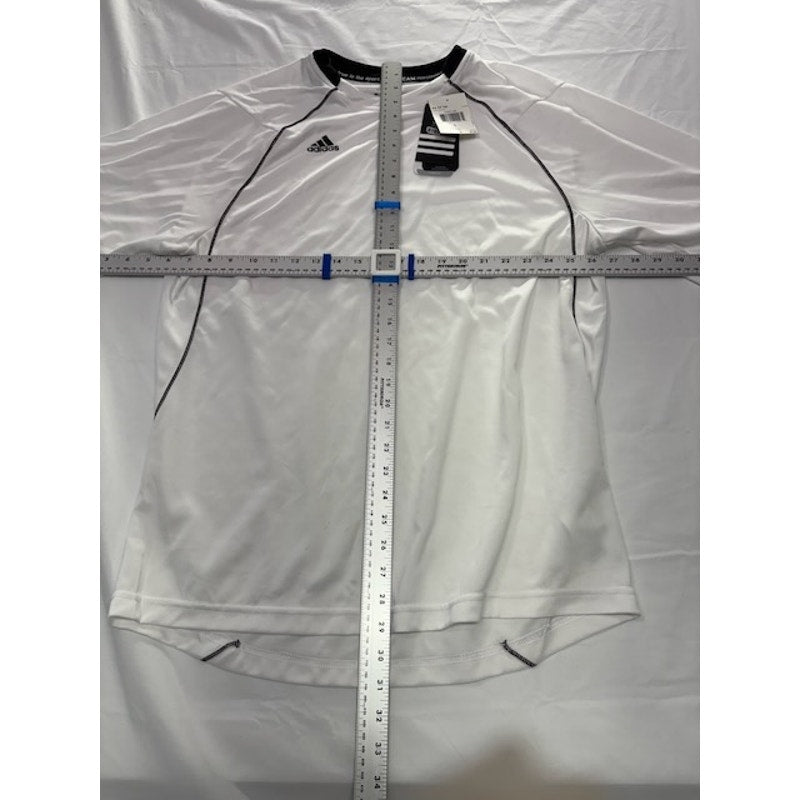 Adidas Varsity Short Sleeve Training Jersey Shirt White/Black Mens Size L
