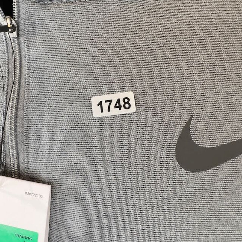 Nike Pro Dri-FIT 1/4-Zip Hyper Dry Training Sweatshirt Pullover Gray Mens Size XL