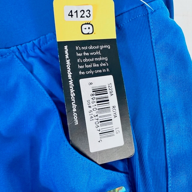 Wonderwink Scrubs Aero Pants Flex Racer Pull On Workwear Royal Blue Womens L