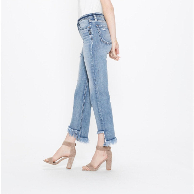 Silver Jeans Vintage High Rise Ankle Straight Jeans Medium Indigo Womens 24