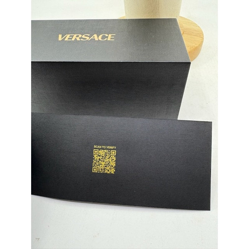 Versace Sunglasses Medusa Head Logo Gold Tone Black Frame Eyewear Womens OS