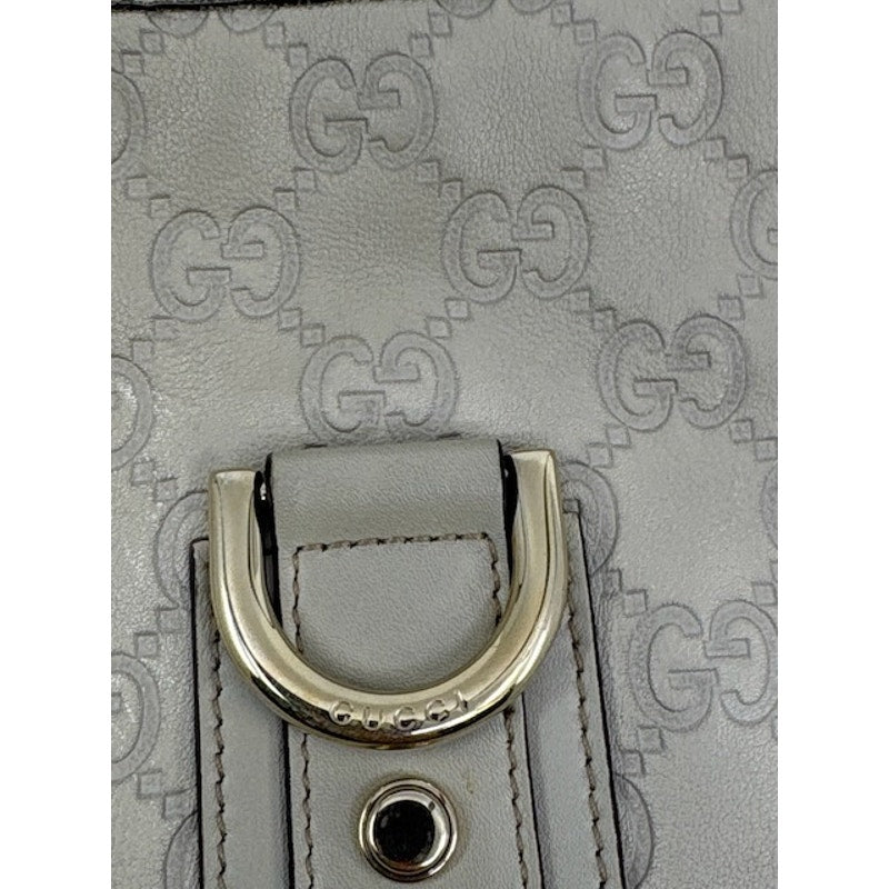 Gucci GG Monogram Canvas Guccissima Shoulder Bag Crossbody Leather Trim Beige