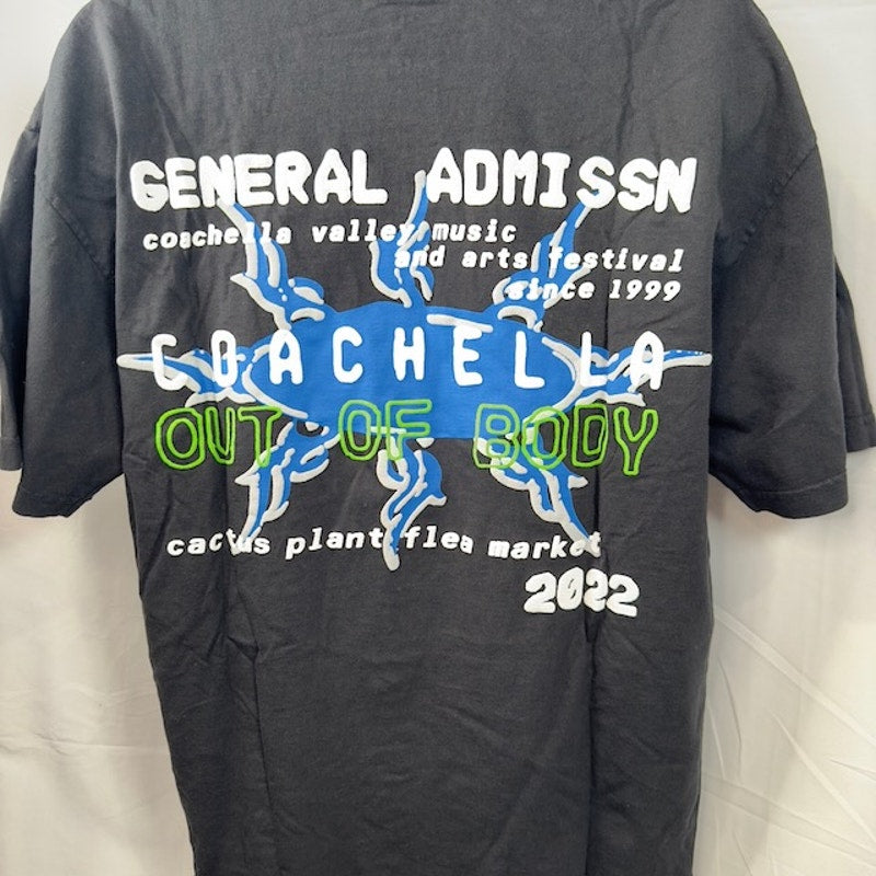 Cactus Plant Flea Market x Coachella 2022 T-Shirt Short Sleeve Black Size XL