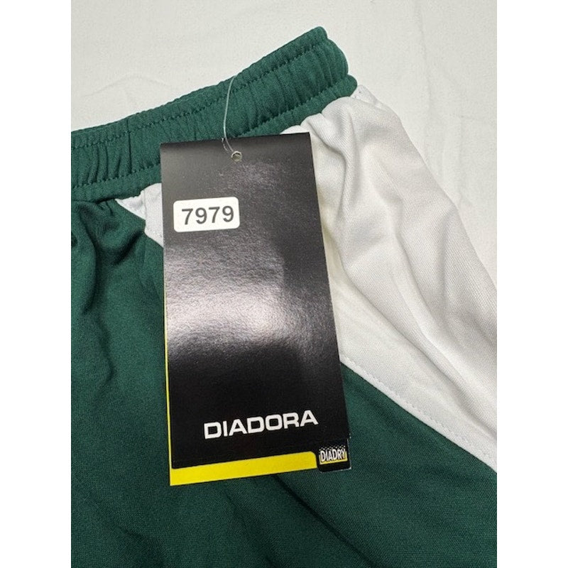 Diadora Diadry Training Shorts Elastic Waist Pull-On Green/White Womens XS