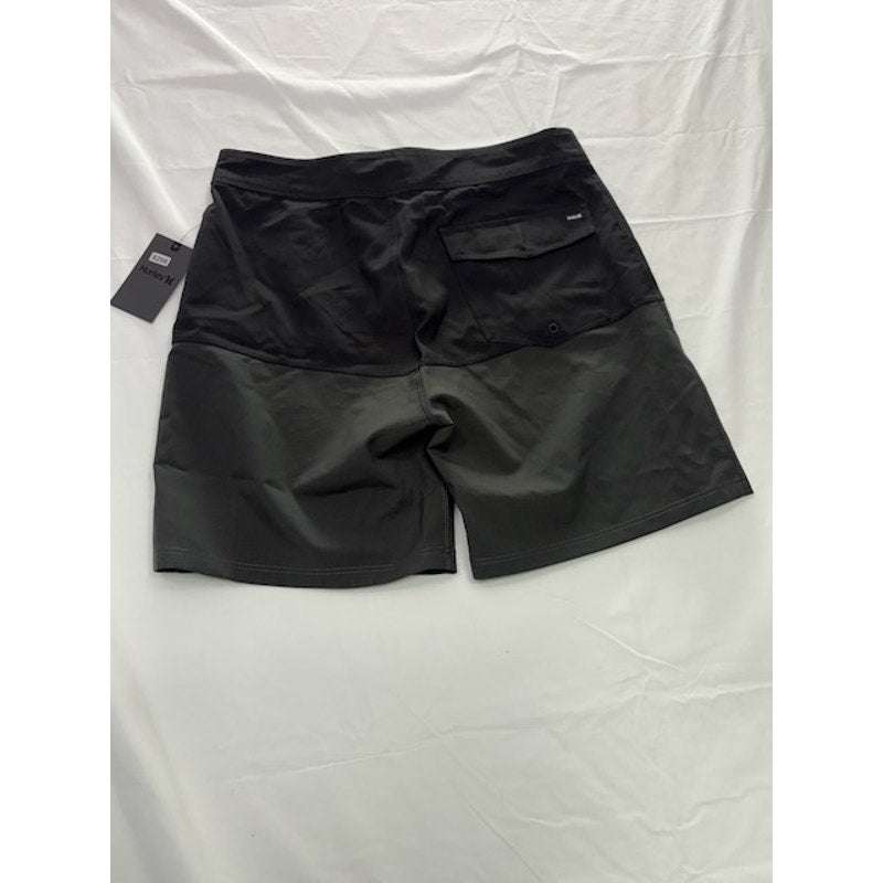 Hurley Board Shorts 18" Horizon BDST Stretch CJ4229 Black Gray Mens Size 28