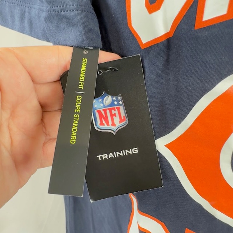 Nike Dri-Fit NFL Chicago Bears Property Of Performance T-Shirt Navy Mens Size M