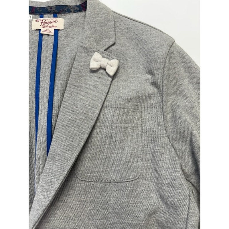 Penguin Sport Jacket Two Button Front Elbow Patch Wool Blend Gray Mens Size XXL