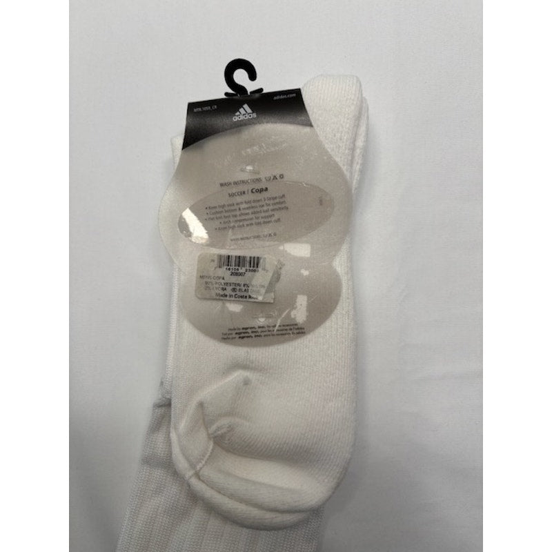 Adidas Copa Edge Soccer Socks Knee High White/Black Mens Shoe Size 6-12