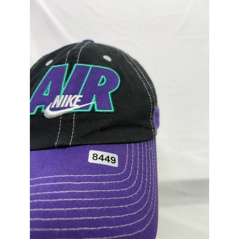 Nike Baseball Cap Air Logo Snapback Hat Cotton Black Purple Unisex One Size