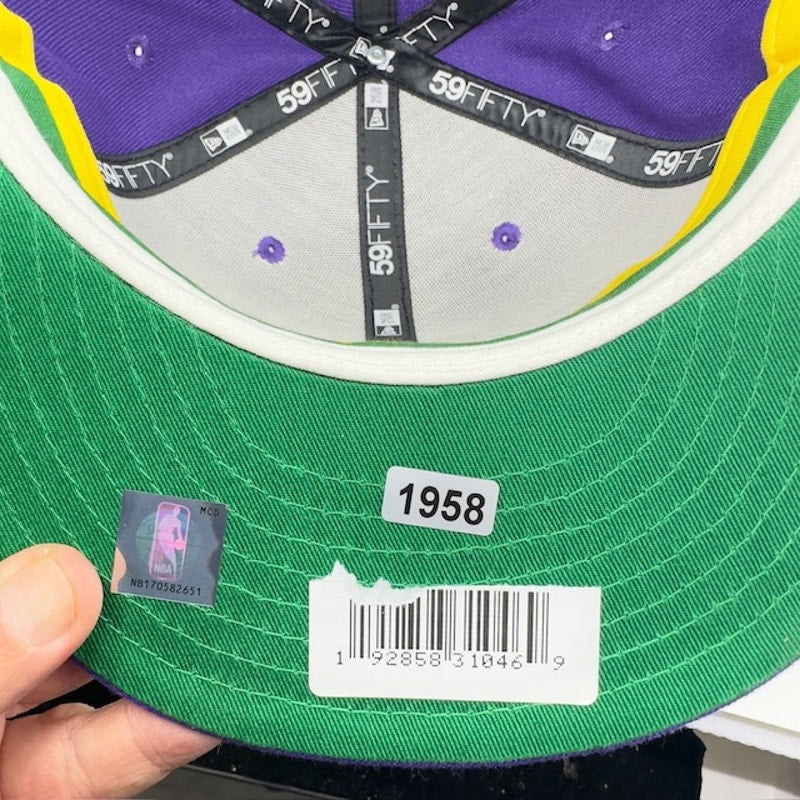 New Era 59Fifty Utah Jazz Classic Edition Baseball Cap Purple Yellow Mens OS