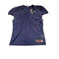 Under Armour Heat Gear Football Jersey Short Sleeve Fitted Navy Mens Size XL
