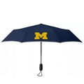 WeatherMan Michigan Wolverines Travel Umbrella NCAA Windproof Compact Blue
