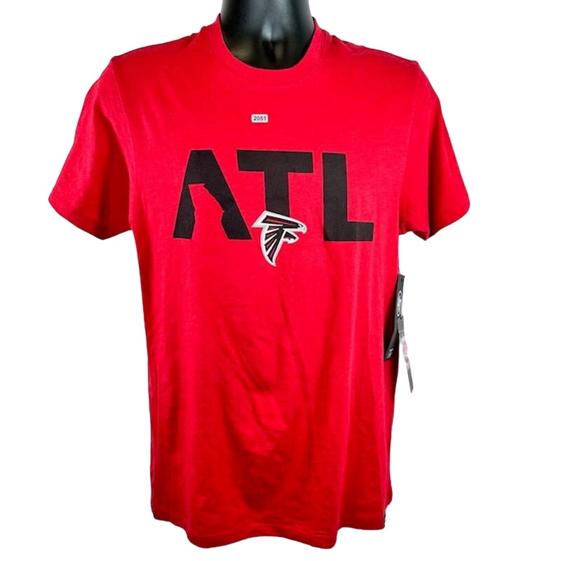 '47 NFL Atlanta Falcon Tee Shirt Short Sleeve Graphic Print Red Mens Size S