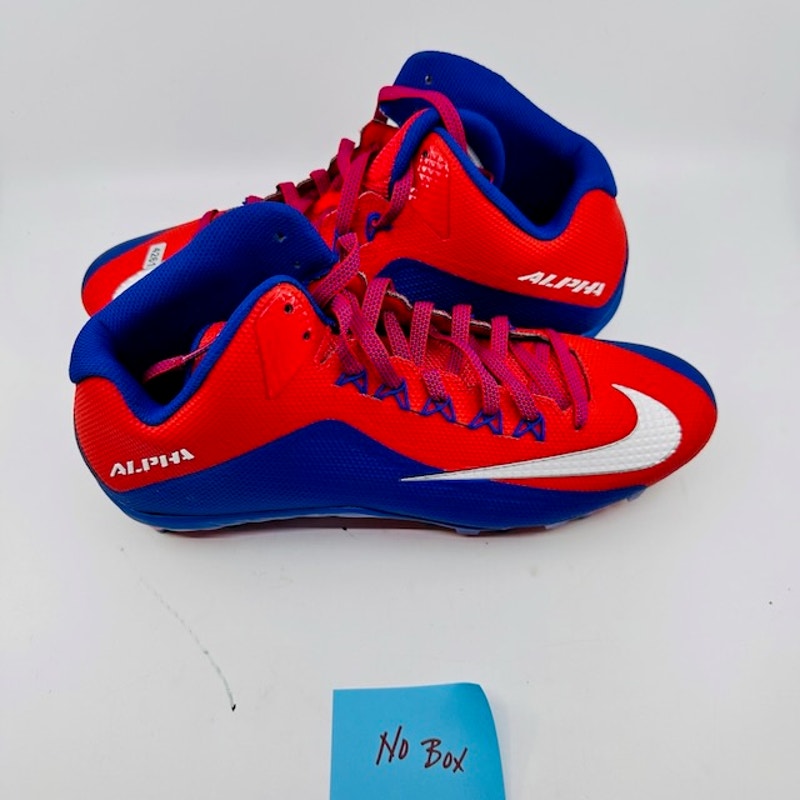 Nike Alpha Pro 2 TD 3/4 Mid Football Cleats 729444-604 Red Blue Mens 13