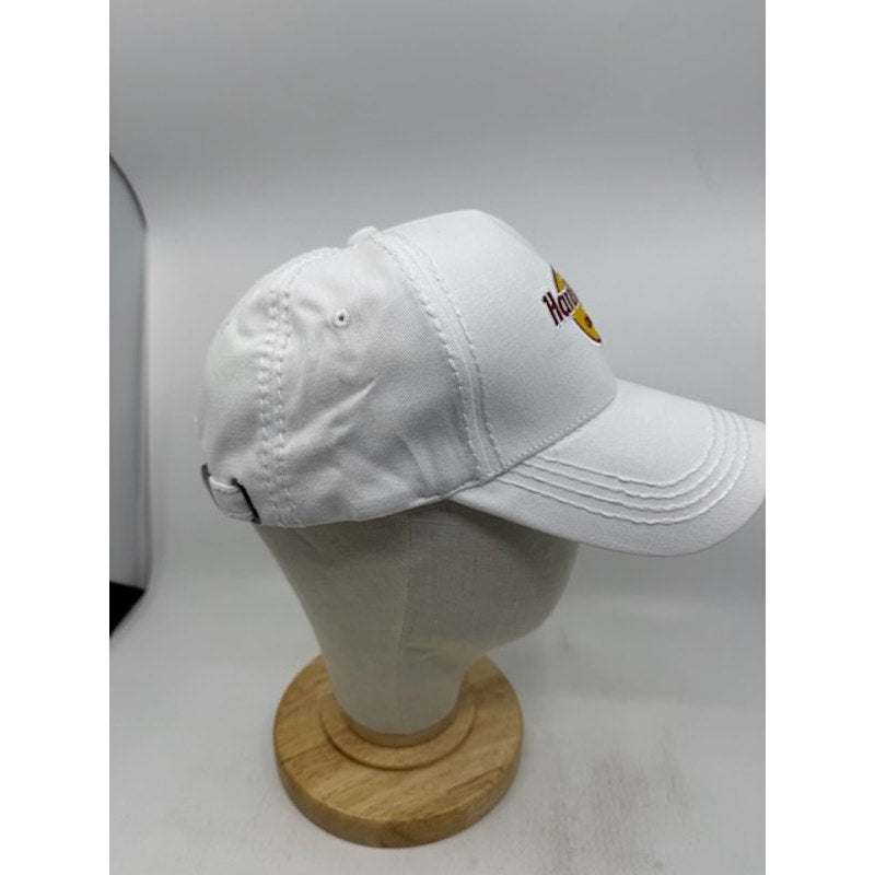 Hard Rock Cafe Cap Embroidered Logo Adjustable Casual White Mens One Size