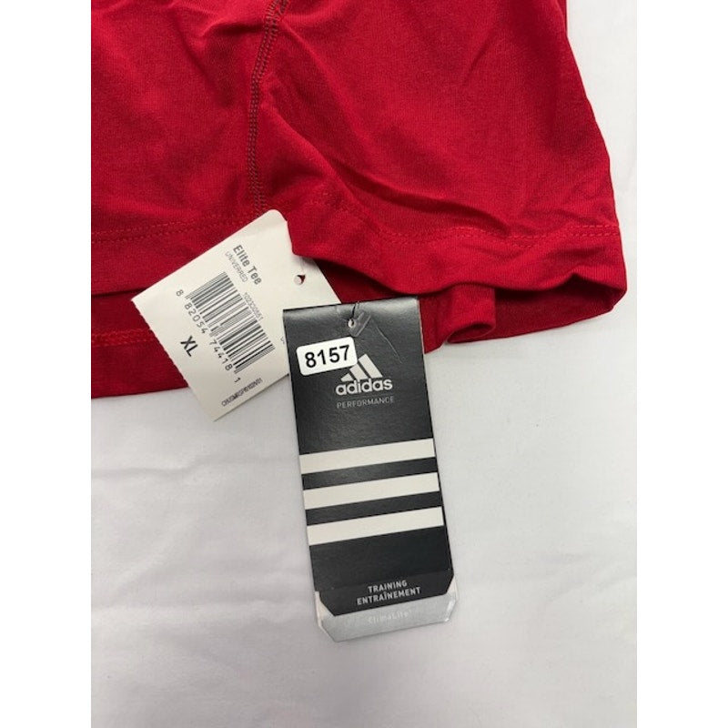 Adidas Elite Tee Soccer Jersey Shirt Short Sleeve Crewneck Red Mens Size XL