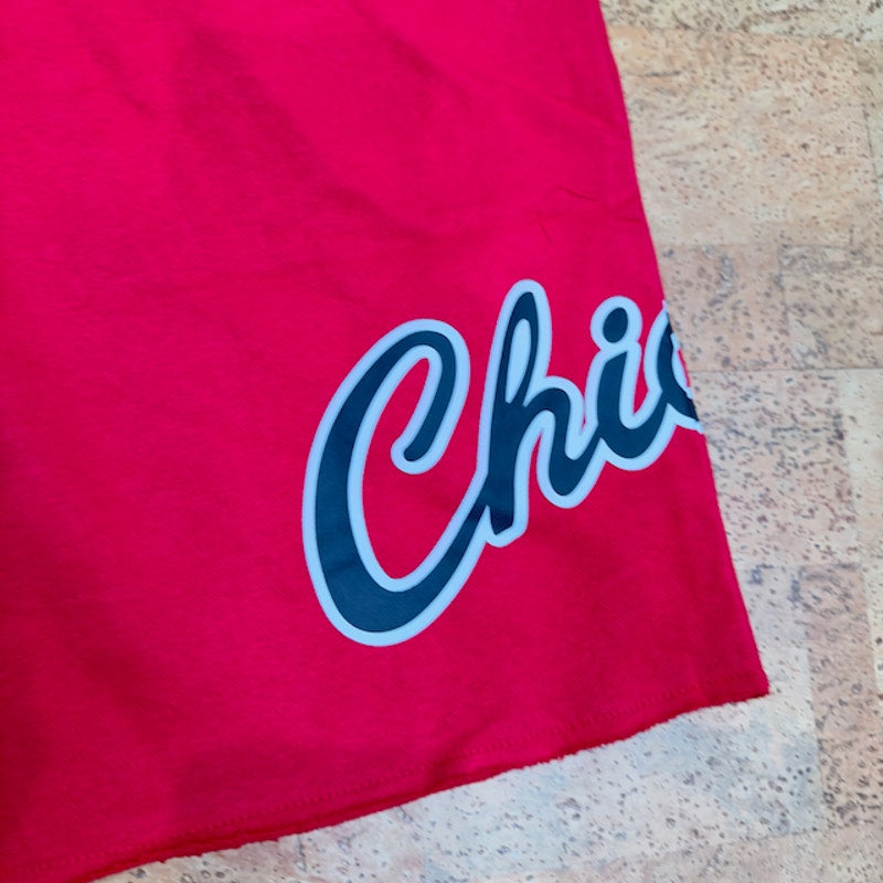 Mitchell & Ness Mens Game Day FT Chicago Bulls Shorts Drawstring Red 2XL NWT