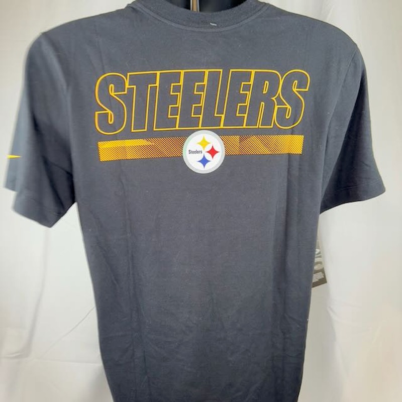 Nike Dri-FIT NFL Pittsburgh Steelers Essential T-Shirt Crewneck Black Mens Size S